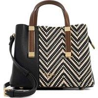 Dune London 3 Part Construction Mini Tote Bag White/Black