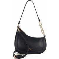 Dune London Leather Chain Strap Shoulder Bag Black