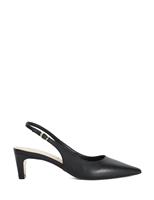 Dune London Leather Pointed Slingback Shoes Camel