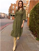 Animal Print Midi Skater Dress