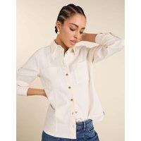 BAUKJEN Denim Shirt Soft White