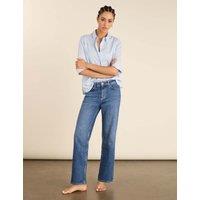 BAUKJEN High Waisted Straight Leg Jeans Indigo