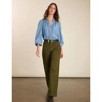 BAUKJEN High Waisted Wide Leg Jeans Olive