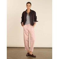 BAUKJEN High Waisted Cargo Barrel Leg Jeans Light Pink