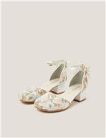 Kids Floral Embroidered Party Shoes (7 Small-4 Large)