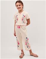 2 Piece Pure Cotton Floral Top & Bottom Set (3-15 Yrs)
