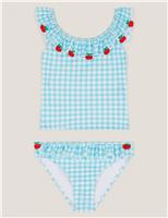 2 Piece Gingham Tomato Swim Set (3-13 Yrs)