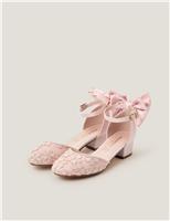 Kids Flower Embroidered Party Shoes (7 Small-6 Large)