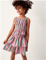 2 Piece Pure Cotton Striped Top & Bottom Outfit (3-13 Yrs)
