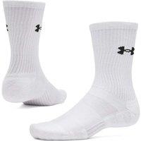 Under Armour 3 Pack Performance Logo Sports Socks White
