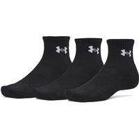 Under Armour 3 Pack Performance Quarter Sports Socks Black