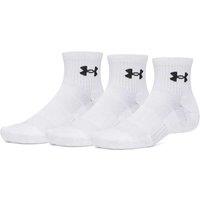 Under Armour 3 Pack Performance Quarter Sports Socks White