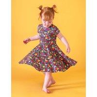Frugi Cotton Rich Printed Skater Dress (1-12 Yrs) Navy