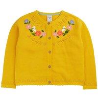 Frugi Pure Cotton Floral Cardigan (1-10 Yrs) Yellow
