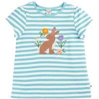 Frugi Pure Cotton Bunny Appliqu T-Shirt (1-10 Yrs) Blue