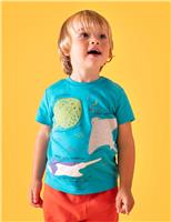 Pure Cotton Sealife Applique T-Shirt (1-10 Yrs)