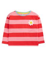Pure Cotton Striped Daisy Top (1-10 Yrs)