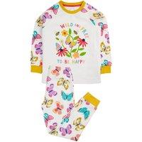 Frugi Pure Cotton Butterfly Pyjamas (1-12 Yrs) White