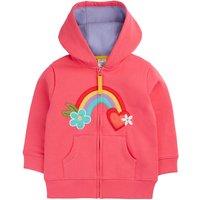Frugi Pure Cotton Appliqu Hoodie (1-10 Yrs) Pink