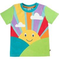 Frugi Pure Cotton Sun Graphic T-Shirt (3 Mths-8 Yrs) Blue