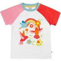 Frugi Pure Cotton Bird Print T-Shirt (2-10 Yrs) White