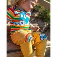 Frugi Pure Cotton Embroidered Joggers (3 Mths-8 Yrs) Yellow