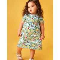 Frugi Pure Cotton Farm Print Dress (3 Mths-8 Yrs) Blue