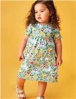 Frugi Pure Cotton Farm Print Dress (3 Mths-8 Yrs) Blue