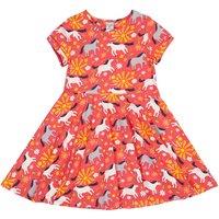 Frugi Cotton Rich Printed Skater Dress (1-12 Yrs) Pink