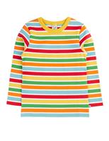 Cotton Rich Striped Ribbed Top (1-10 Yrs)