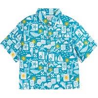 Frugi Pure Cotton Printed Shirt (2-10 Yrs) Blue