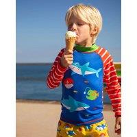 Frugi Striped Fish Long Sleeve Rash Vest (1-10 Yrs) Blue