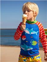 Striped Fish Long Sleeve Rash Vest (1-10 Yrs)