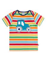 Pure Cotton Striped Vehicle T-Shirt (3 Mths-5 Yrs)