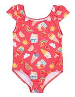 Frugi Ice Cream Print Swimsuit (2-10 Yrs) Pink