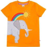 Frugi Pure Cotton Basketball Appliqu T-Shirt (1-12 Yrs) Orange