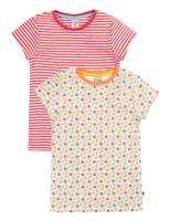 2 Pack Pure Cotton Pointelle T-Shirts (1-12 Yrs)