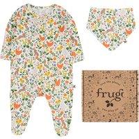 Frugi 2 Piece Pure Cotton Sleepsuit Gift Set (7lbs-12 Mths) White