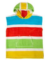 Frugi Pure Cotton Striped Hooded Towel (2-12 Yrs) Multi