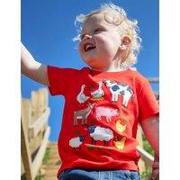 Frugi Pure Cotton Animal T-Shirt (3 Mths - 8 Yrs) Red