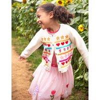 Frugi Pure Cotton Embroidered Cardigan (1-10 Yrs) Pink