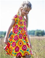 Frugi Cotton Rich Floral Dress (1-10 Yrs) Yellow