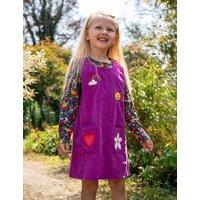 Frugi Cord Appliqu Pinafore Dress (2-12 Yrs) Purple