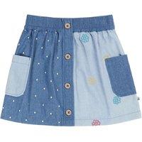 Frugi Denim Embroidered Skirt (2-12 Yrs) Blue