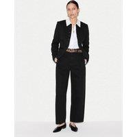 Jigsaw Crepe Jersey Button Detail Jacket Black