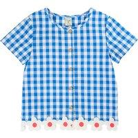 Frugi Pure Cotton Checked Shirt (2-10 Yrs) Blue