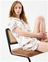 Pure Cotton Floral Shortie Set