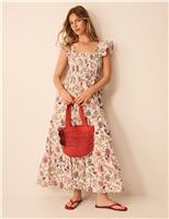 Pure Cotton Floral Maxi Beach Dress