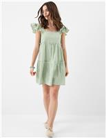 Pure Cotton Checked Mini Beach Dress