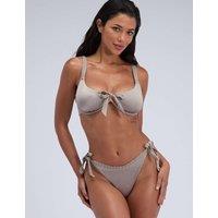 Boux Avenue Ibiza Broderie Tie Side Bikini Bottoms Silver